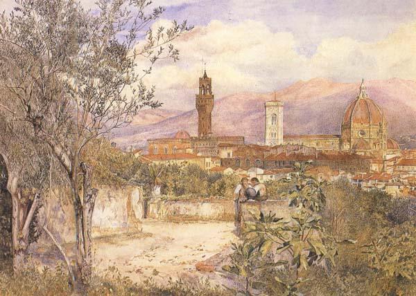 Henry Roderick Newman View of Florence,From the Gardens fo the Palazzo de'Mozzi (mk46)